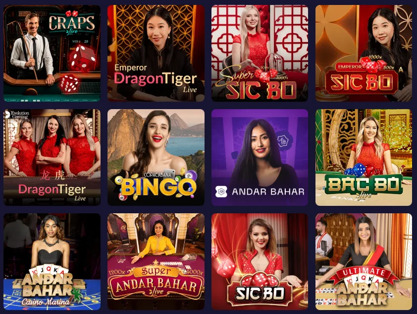 Spirit Casino Live-Spielvarianten
